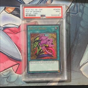 Yu-Gi-Oh! PSA 9 mint Pot of Desires